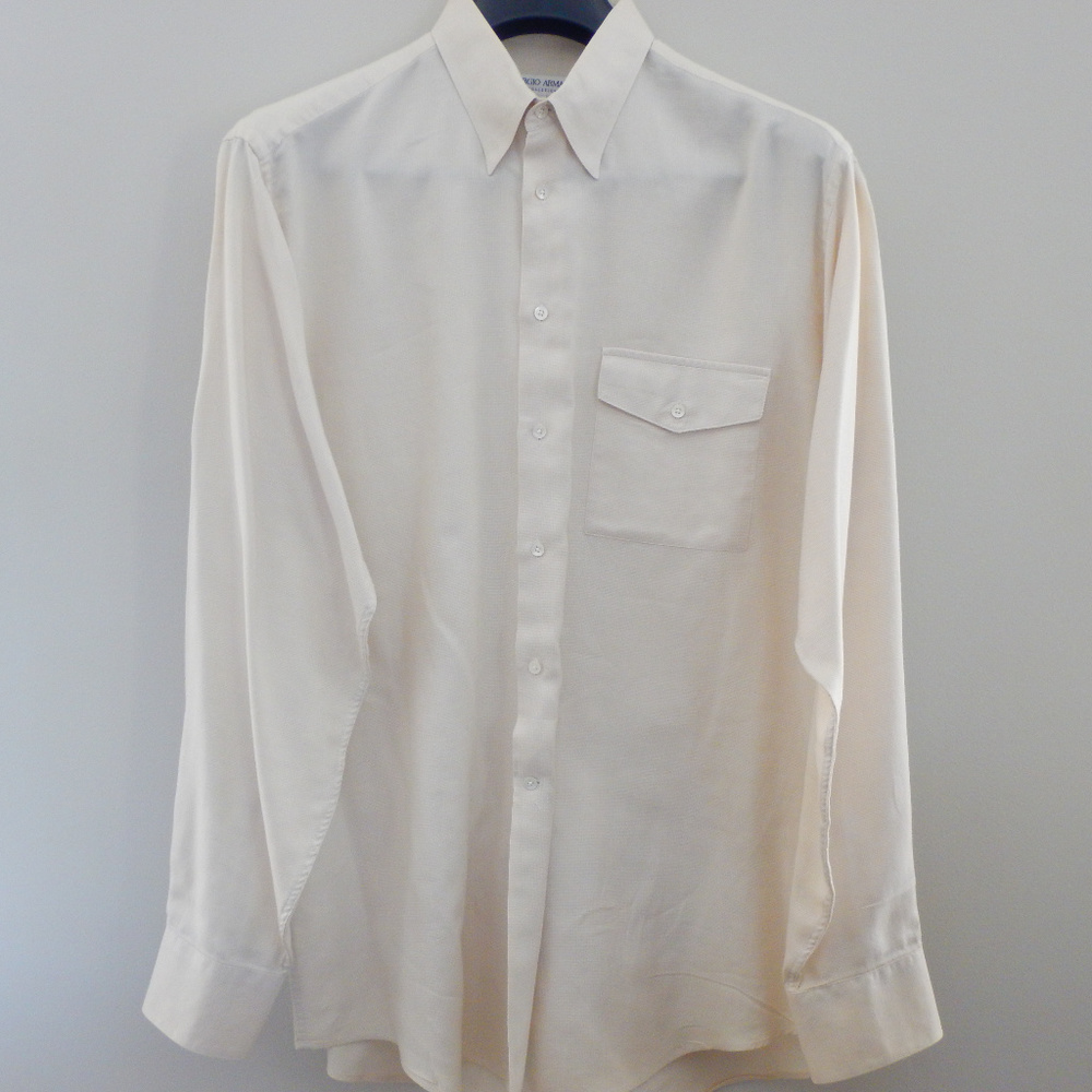 Creme colored Giorgio Armani Dress Shirt